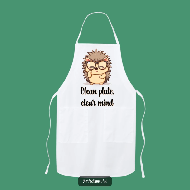 Funny Hedgehog Chef Apron: A Humorous Kitchen Gift for Precise Cooks