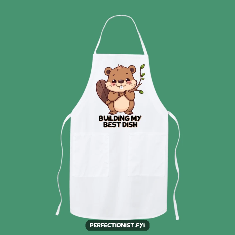Funny Beaver Apron: Determined Chef Character, Perfect Funny Gift for Cooks!