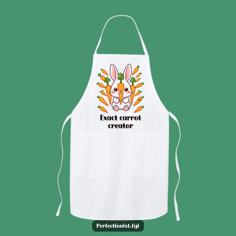 Funny Rabbit Carrot Apron: Cook with precision with a meticulous bunny and its carrots, a great funny gift.