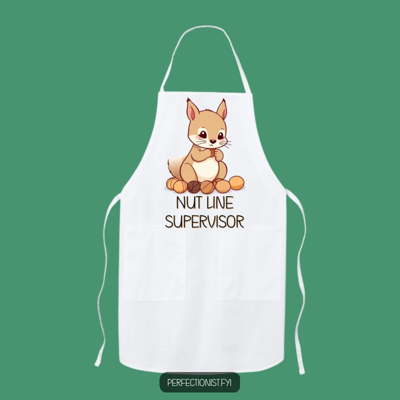 Funny Squirrel Nut Apron: Cook with precision with a precise squirrel and its nuts, a great funny gift.