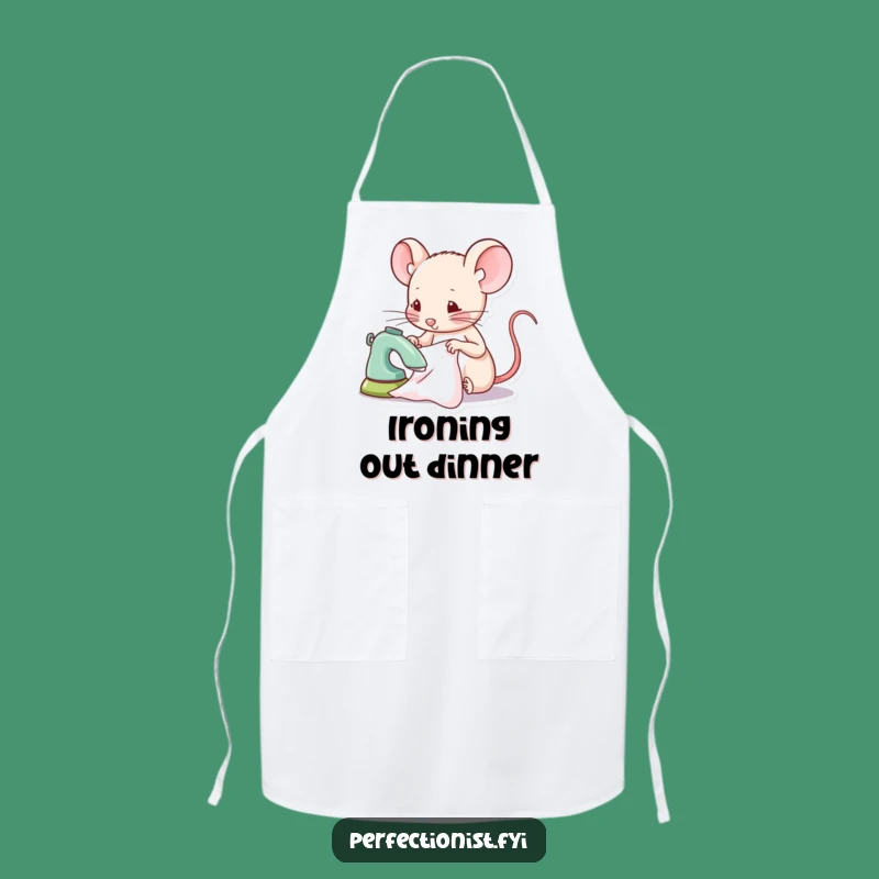 Funny Mouse Apron, Kitchen Fabric Ironing Chef Wear, Humorous Gift for Sewists
