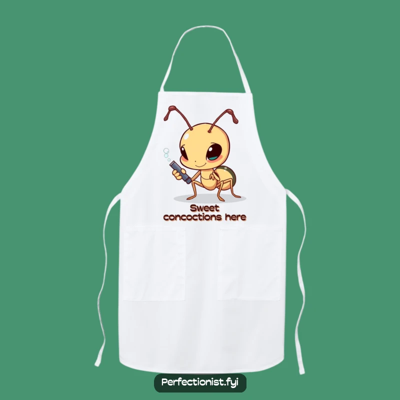 Funny Ant Sugar Apron: Determined Polisher, A Kitchen Funny Gift!