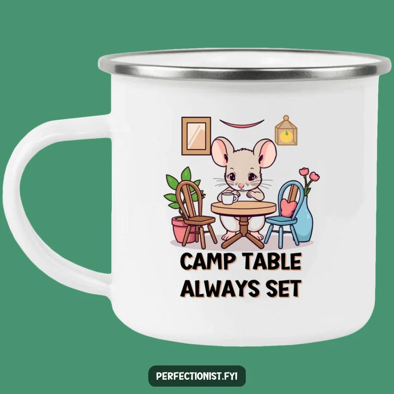 Funny Mouse Camping Mug - Tiny Adventures with Humor!