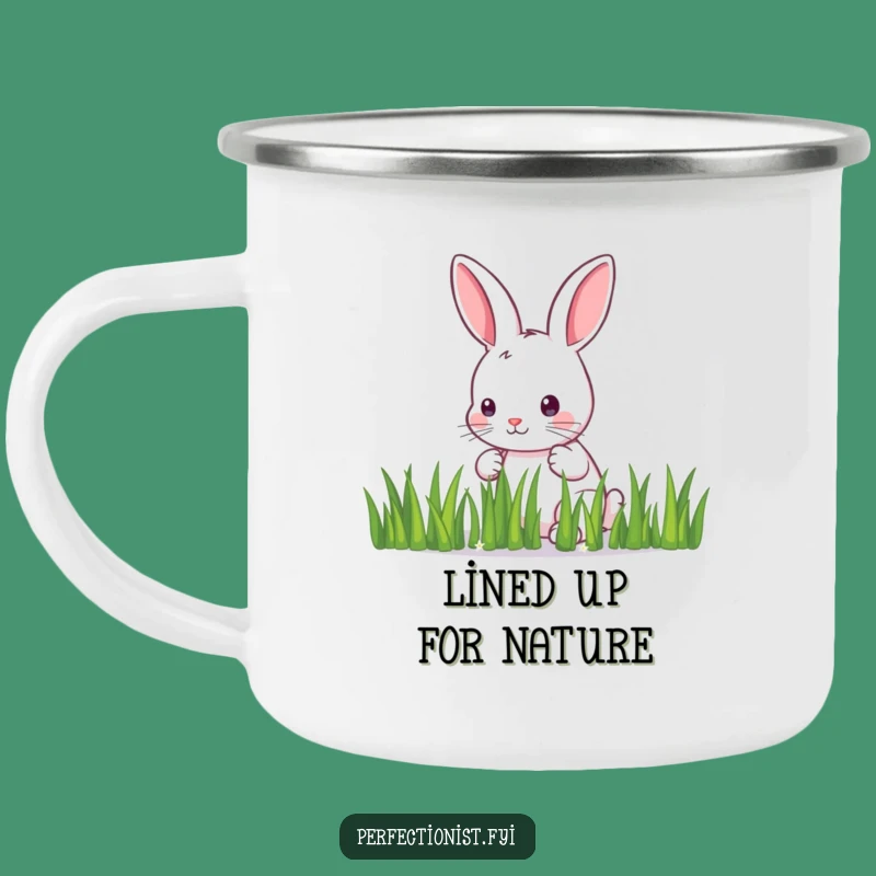 Funny Bunny Grass Camping Mug: Durable and Funny Gift for Outdoorsy Perfectionists