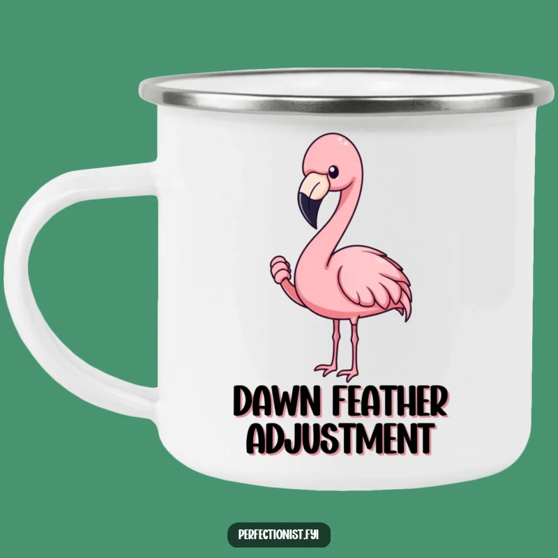Funny Flamingo Camping Mug, Outdoor Feather Focus Cup, Hilarious Gift for Glam Campers