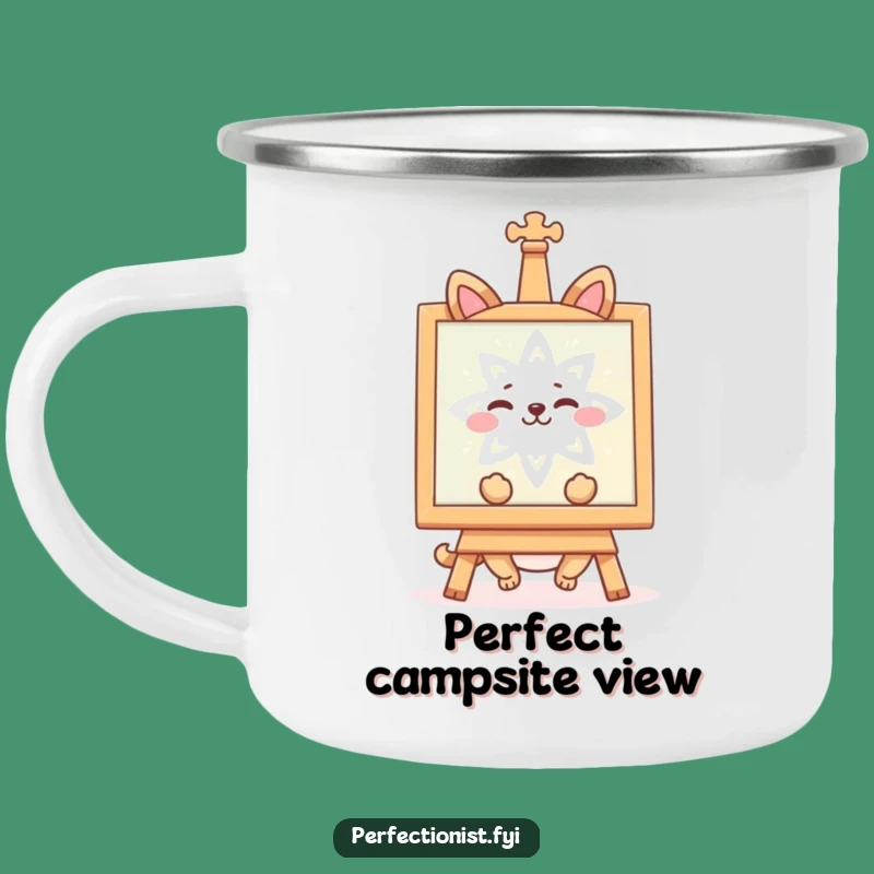 Funny Happy Animal Camping Mug - Symmetrical Sips in the Wild!