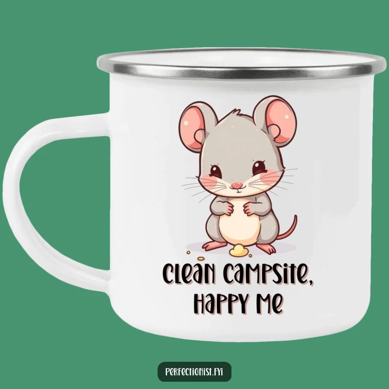 Funny Kawaii Mouse Camping Mug: Adventure with Hilarious Tidiness!