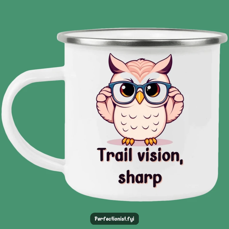 Funny Owl Enamel Mug: The Perfect Gift for Outdoorsy Thinkers