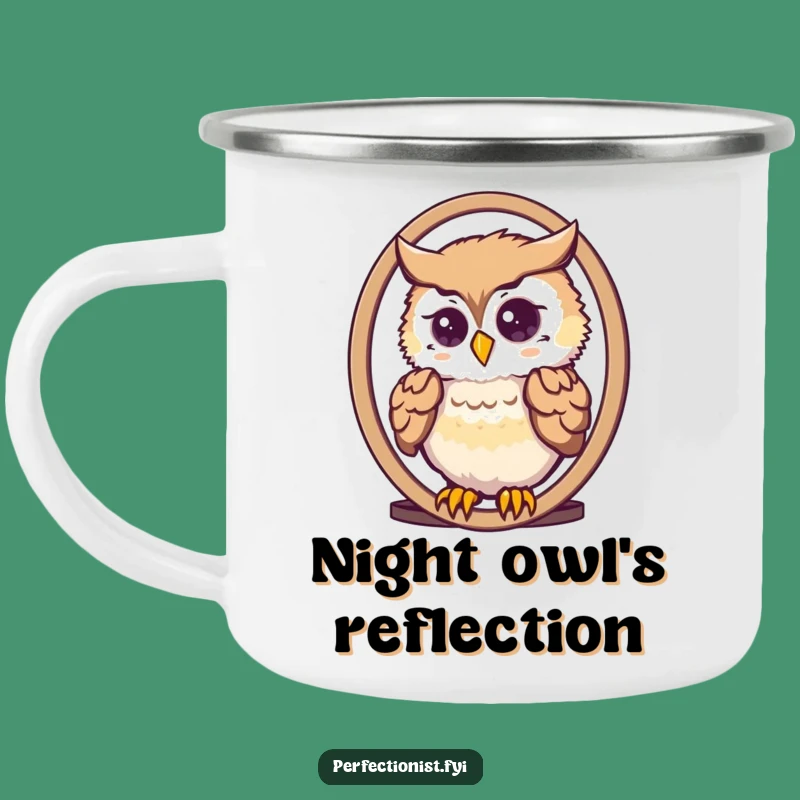 Funny Owl Mirror Camping Mug: Dapper Outdoor Style, A Rugged Funny Gift!