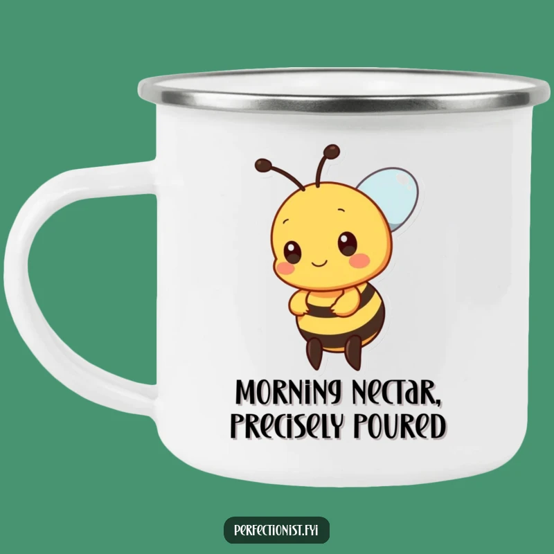 Funny Precise Bee Camping Mug, Outdoor Nectar Alignment Cup, Hilarious Gift for Campers