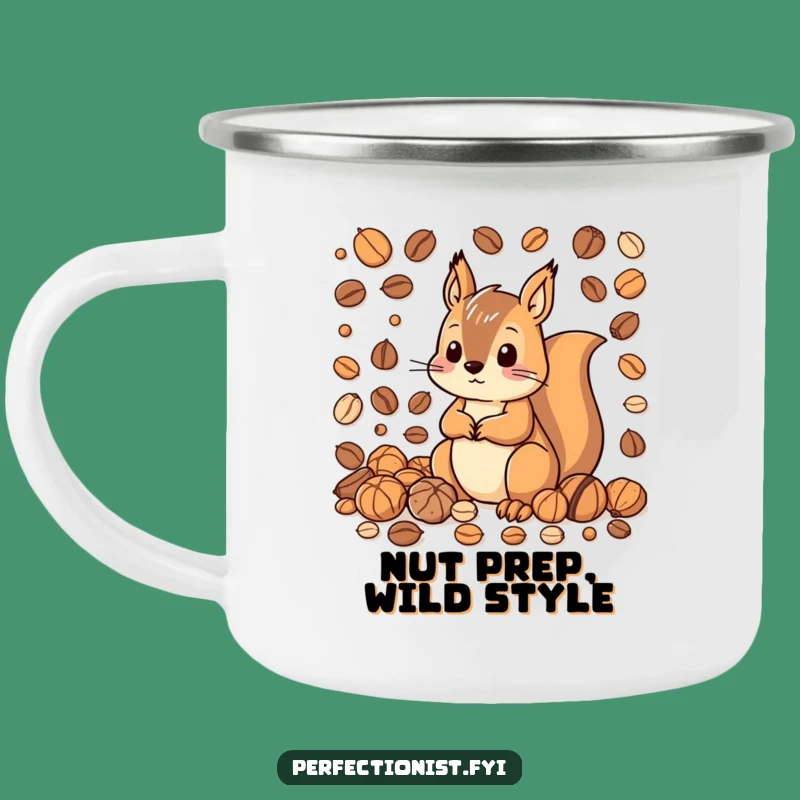 Funny Squirrel Nut Stash Camp Mug - Adventure Ready Humorous Gift