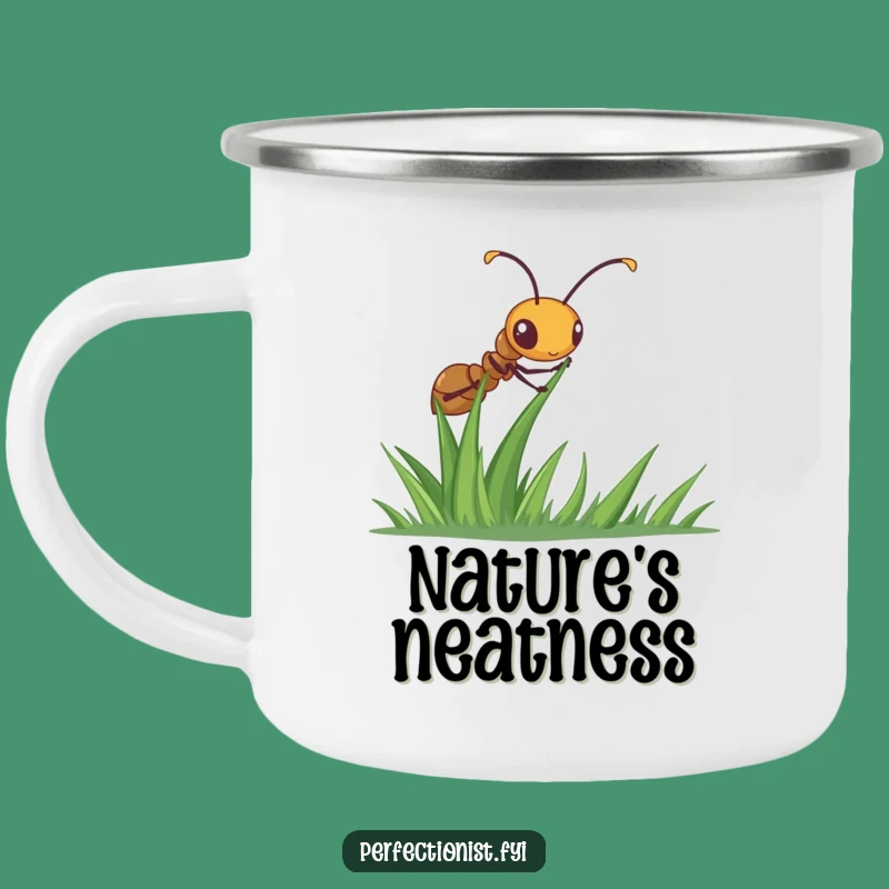 Funny Ant Camping Mug: Diligent Grass Straightener, A Meticulous Outdoor Companion