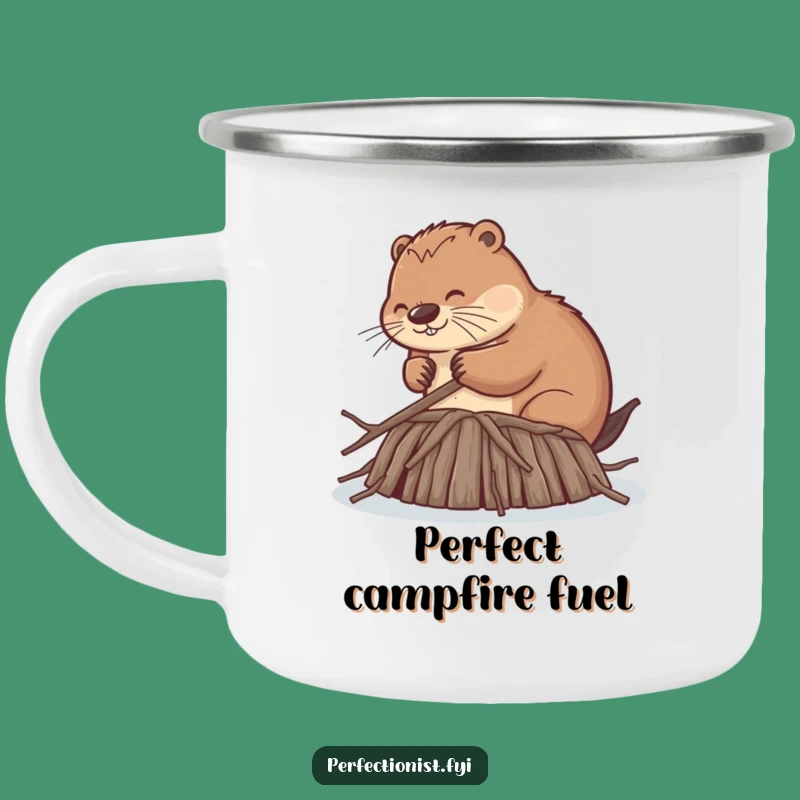 Funny Beaver Camping Mug: Adventure with the Diligent Dam Builder - A Rugged Funny Gift