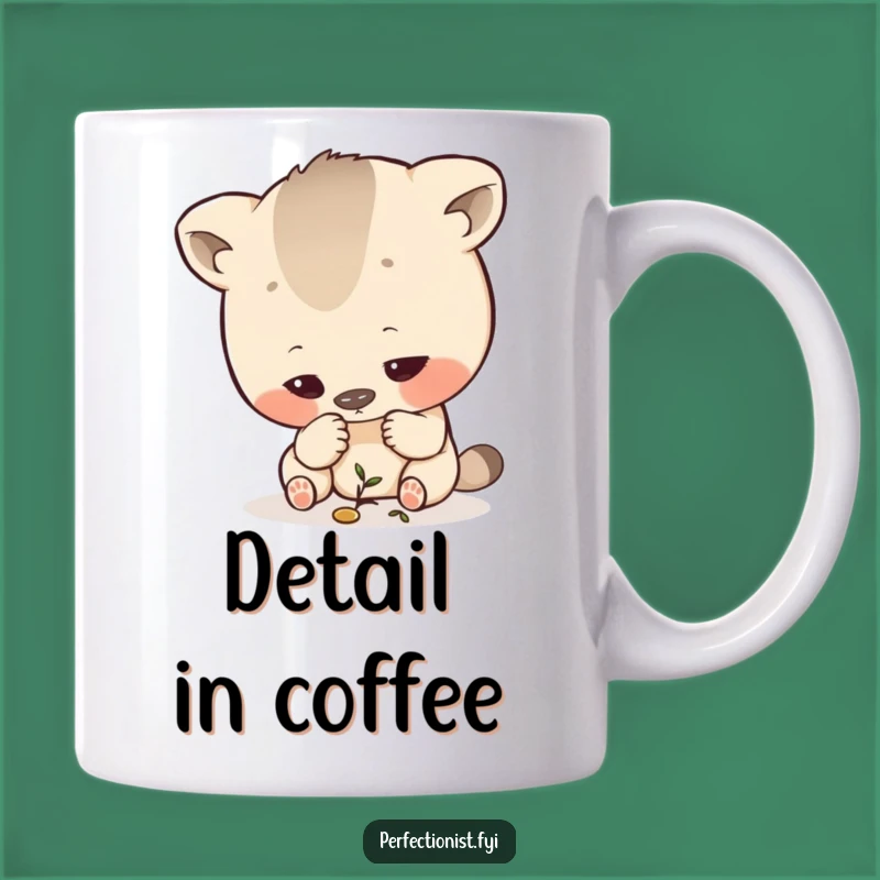 Funny Inspecting Animal Mug: Exacting Detail Focus, Perfect Funny Gift for Detailers