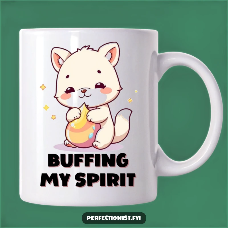 Funny Polishing Animal Mug: Shiny Humor - The Perfect Funny Gift for Gleaming Personalities!