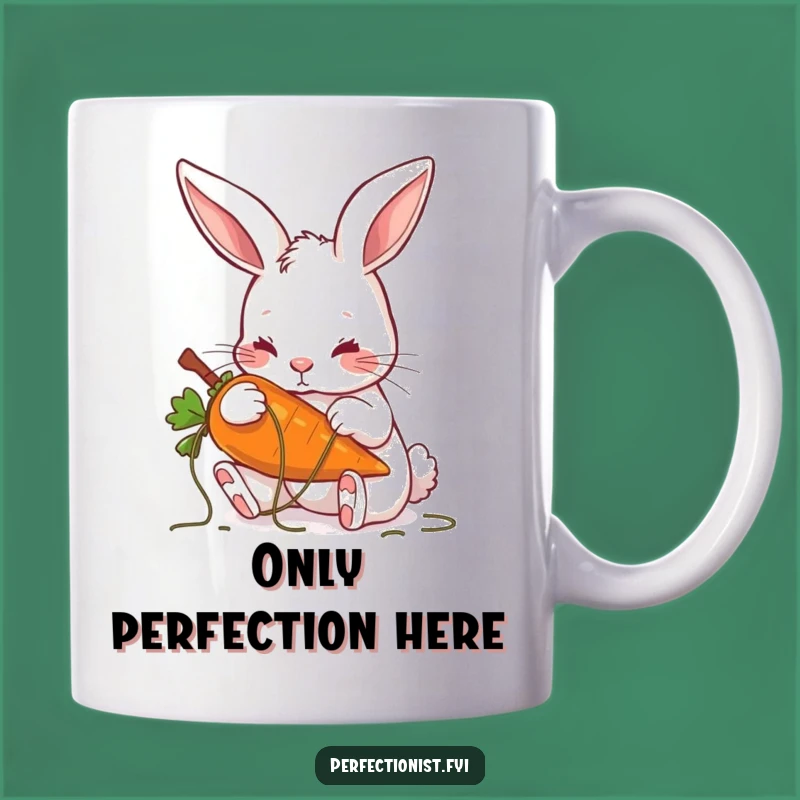 Funny Rabbit Carrot Grooming Mug, Meticulous Pet Owner Gift