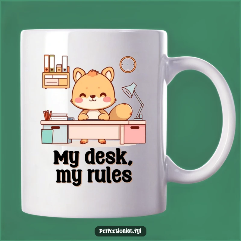 Funny Organized Desk Animal Mug: A Proud Nod to Tidiness, Perfect Funny Gift