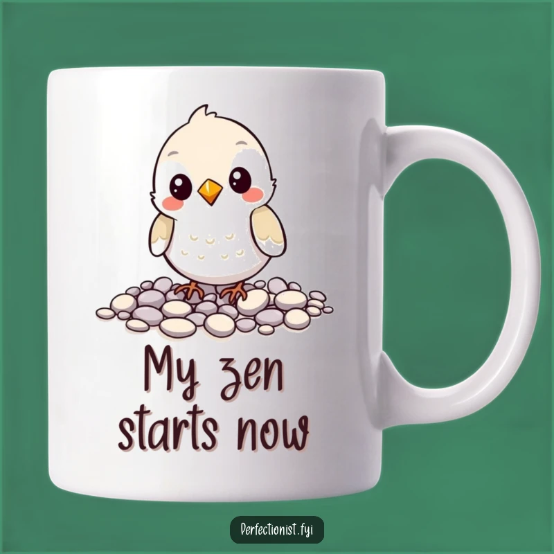 Funny Bird Pebble Master Mug - Perfect Zen Gift for Organized Souls