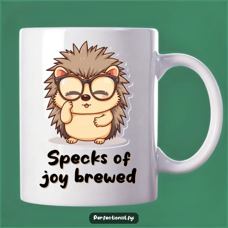 Funny Hedgehog Glasses Cleaner Mug: A Clear Gift for the Observant