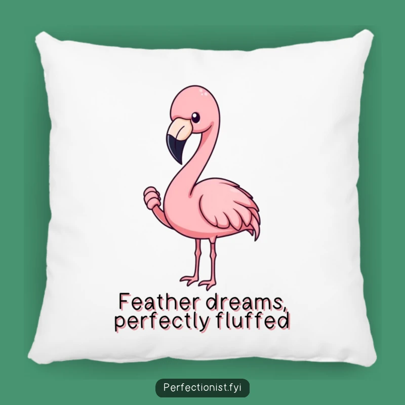 Funny Flamingo Pillow, Cozy Feather Focus Cushion, Hilarious Gift for Chic Homes