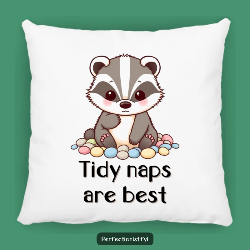 Funny Badger Pillow - Cozy Comfort Meets Tidy Humor!