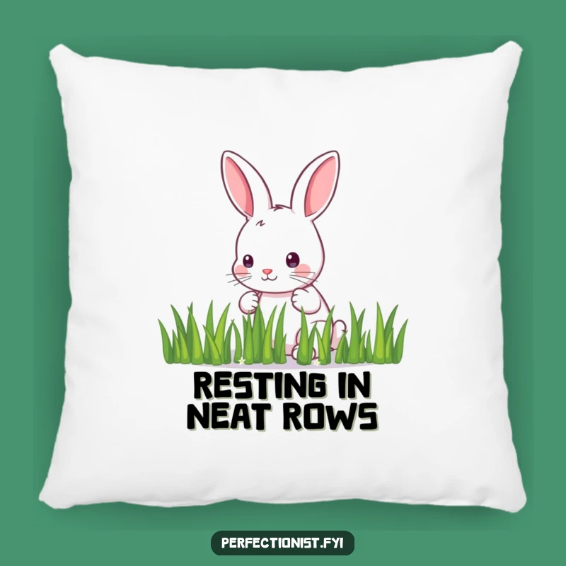Funny Bunny Grass Pillow: Cozy Comfort for Perfectionists - Funny Gift