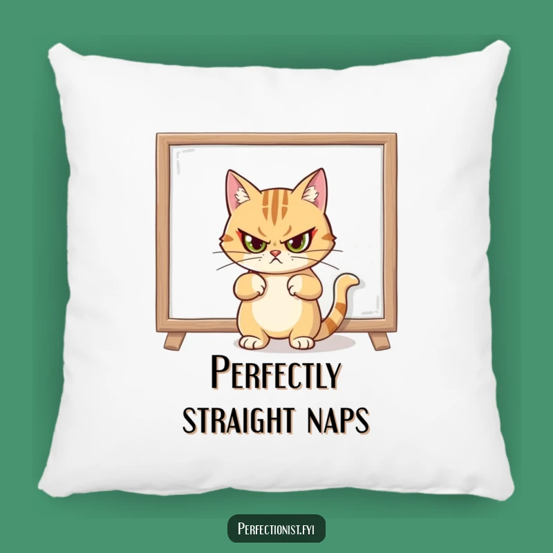 Funny Cat Decorator Pillow, Stern & Cozy Accent