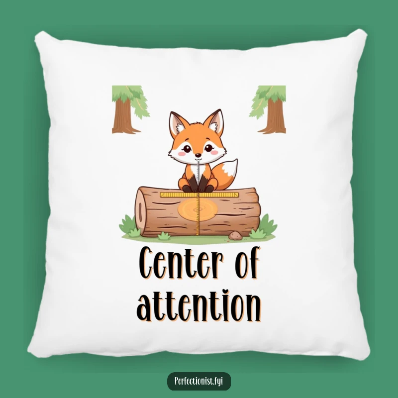 Funny Fox Pillow: Lounge with the Precise Surveyor - A Soft and Comical Funny Gift