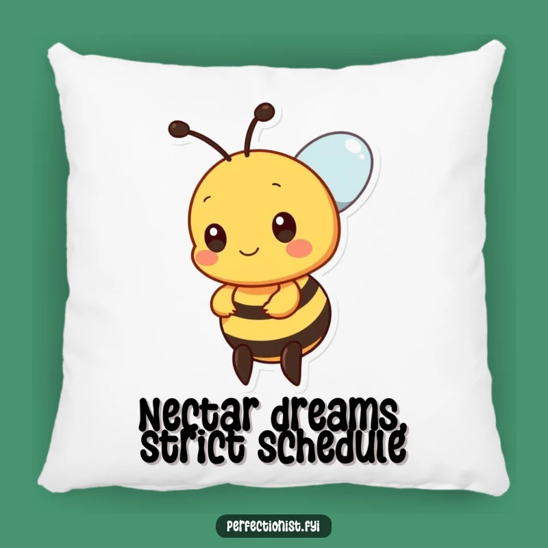 Funny Precise Bee Pillow, Cozy Nectar Alignment Cushion, Hilarious Gift for Organizers