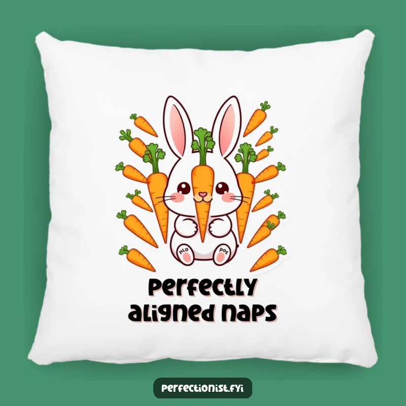 Funny Rabbit Carrot Pillow: Soft comfort with a meticulous bunny and its carrots, a delightful funny gift.