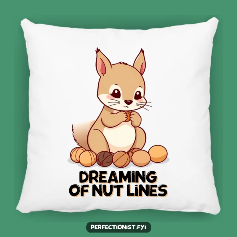 Funny Squirrel Nut Pillow: Soft comfort with a precise squirrel and its nuts, a delightful funny gift.