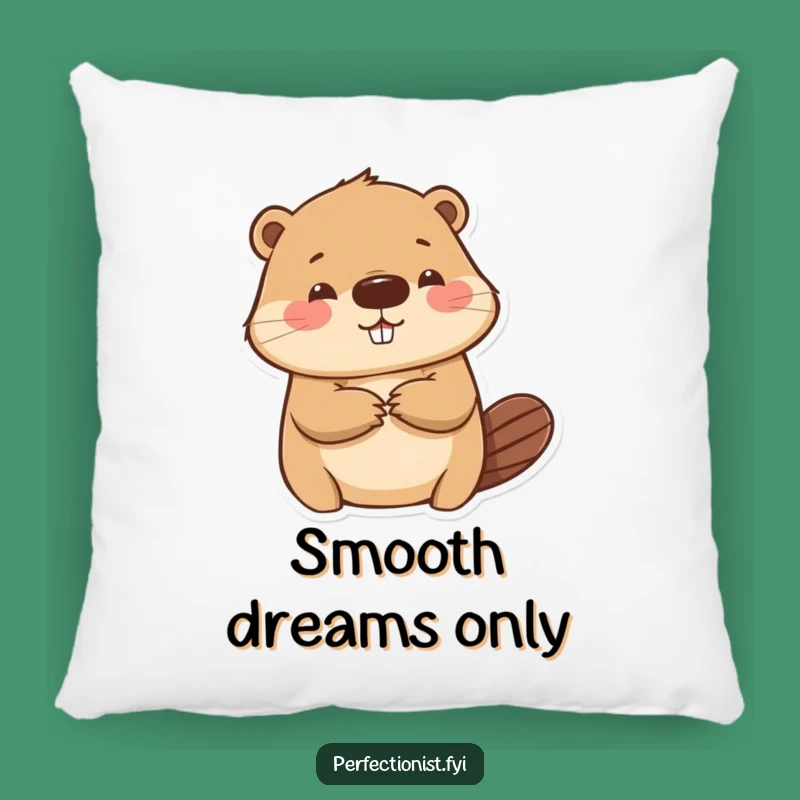 Funny Beaver Pillow - Cozy Comfort with Meticulous Humor!