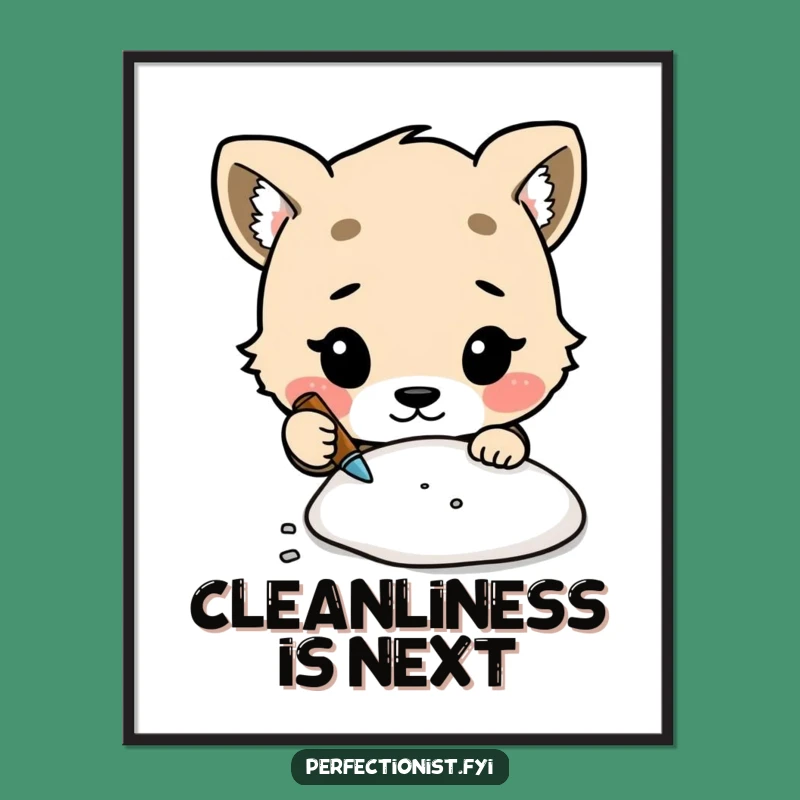 Funny Digital Art - Meticulous Animal Dust - Instant Download Decor