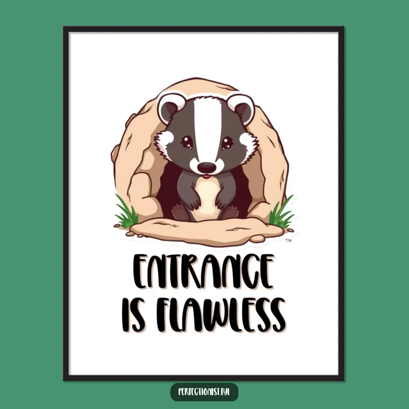 Funny Badger Digital Art: Hilarious Burrow Decor for Diligent Spaces
