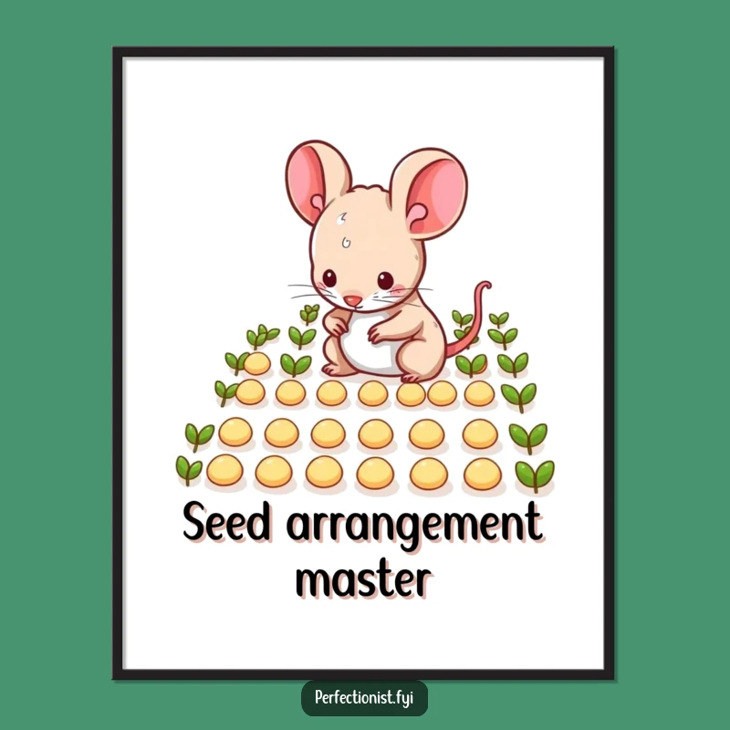 Funny Mouse Digital Art: Hilarious Seed Arranging Decor for Tidy Spaces