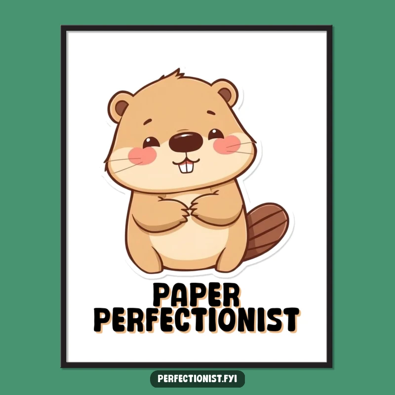 Funny Beaver Digital Print - Frame Meticulous Humor in Your Home!