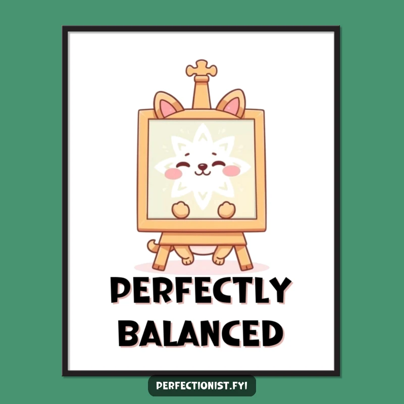 Funny Happy Animal Digital Art - Instant Symmetry Decor and a Gift!