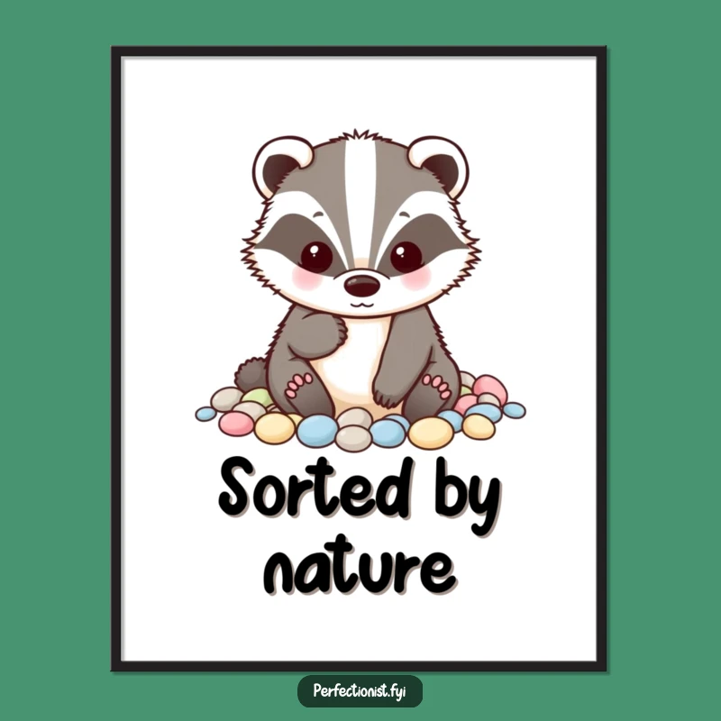 Funny Badger Digital Print - Frame Tidy Humor in Your Home!