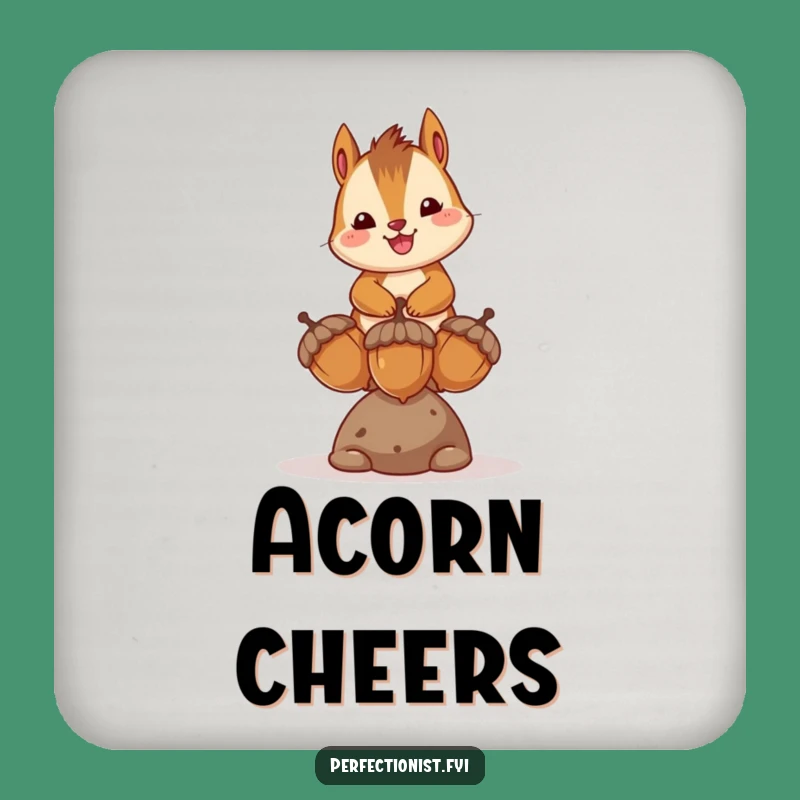 Funny Chipmunk Acorn Coaster - Protect Furniture with Humor