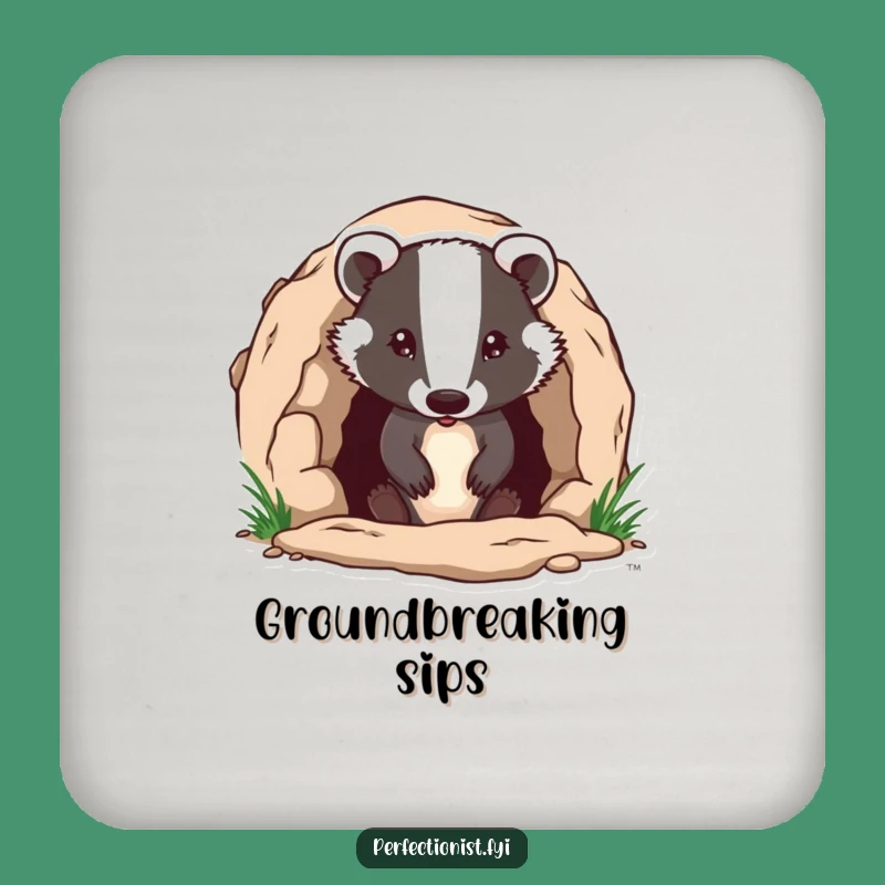 Funny Badger Coasters: Protect Surfaces with Hilarious Burrow Charm