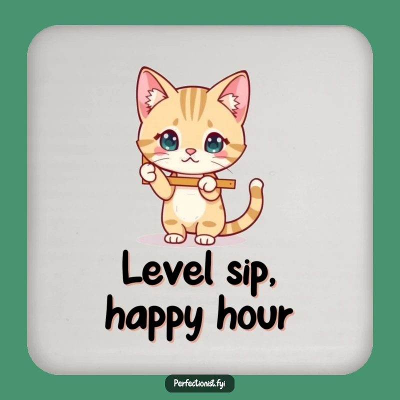 Funny Cat Frame Coasters (Set of 4): Tidy Feline's Protection, Perfect Funny Gifts!