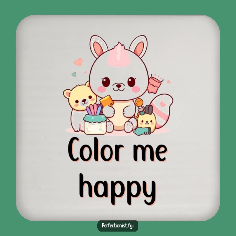 Funny Meticulous Coaster: Organizing Animal's Color, Protective Funny Gift