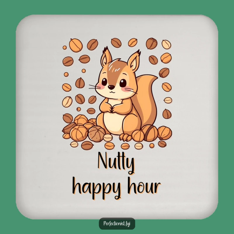 Funny Squirrel Nut Coaster - Protect Furniture with Humor