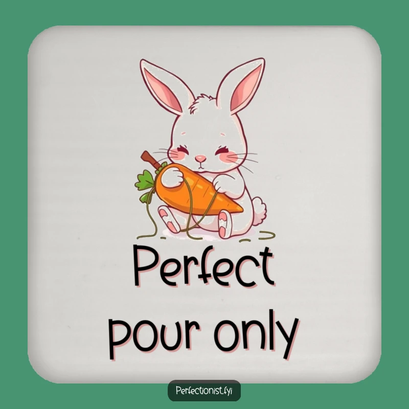 Funny Rabbit Carrot Detailing Coasters (Set of 4), Protect Surfaces