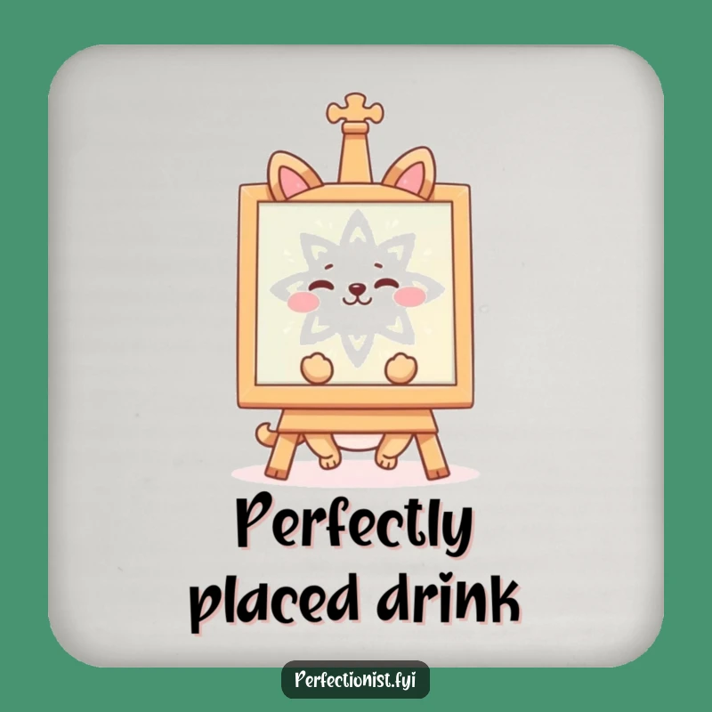 Funny Happy Animal Coaster - Protect Surfaces with Symmetrical Style!
