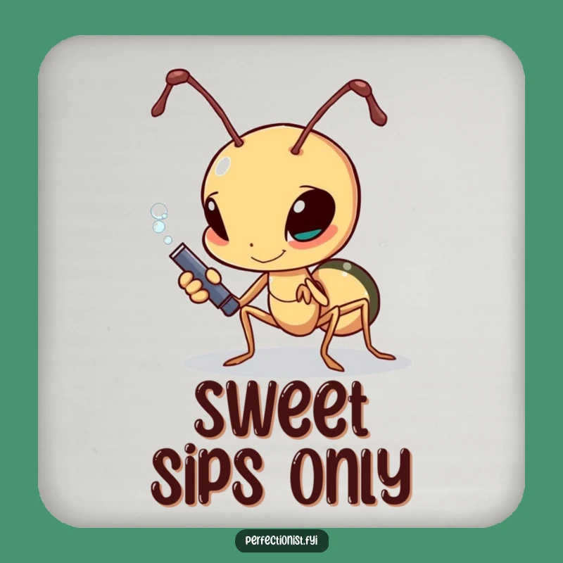 Funny Ant Sugar Coaster: Determined Polisher Protection, A Tiny Funny Gift!