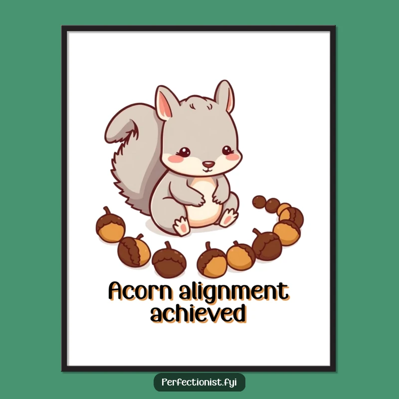 Funny Squirrel Art Print: The Perfect Gift for a Well-Arranged Space