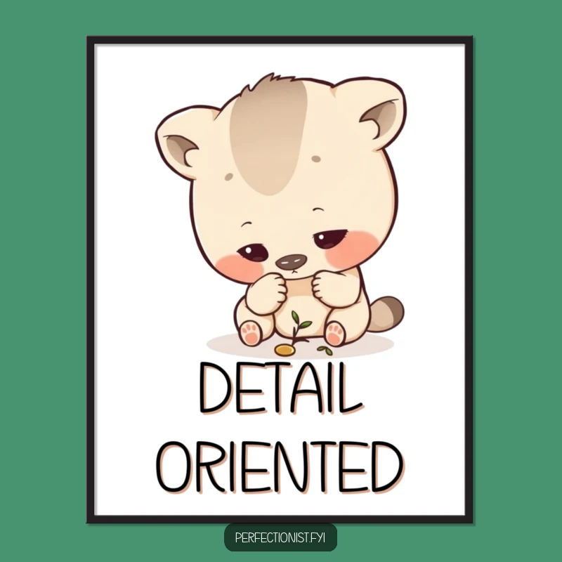 Funny Inspecting Poster: Exacting Animal's Detail Focus, Wall Art Funny Gift