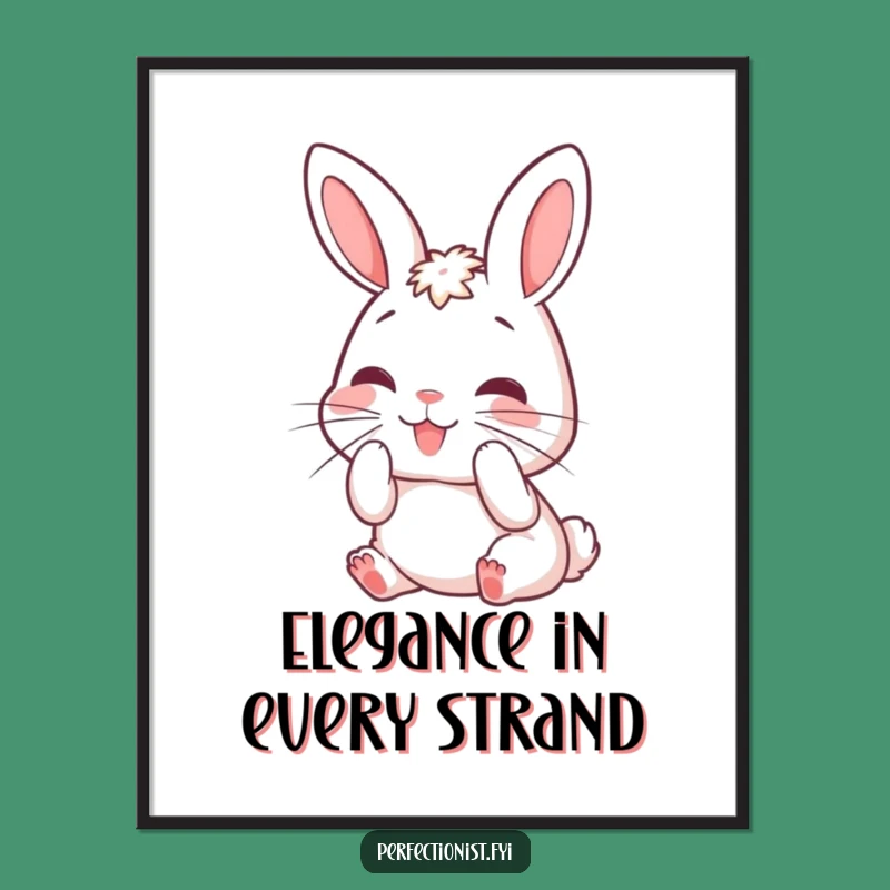 Funny Rabbit Whisker Art Poster - Hilarious Whimsical Decor for Any Room