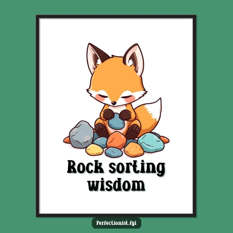 Funny Sorting Fox Poster: Adorn Your Walls with Hilarious Collector Art!